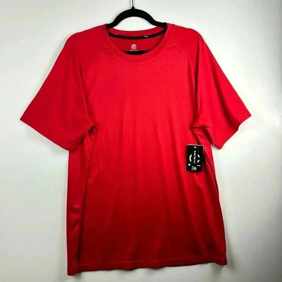 RED CHAMPION SORT TOP SZ L NWT SHORT SLEEVES SLIM FIT DUO DRY BREATHABLE STRETCH - Picture 1 of 8